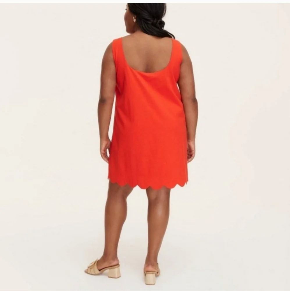 NWT Kate Spade X Target Red Mini Dress Lined Sleeveless Scalloped Hem Size XXL